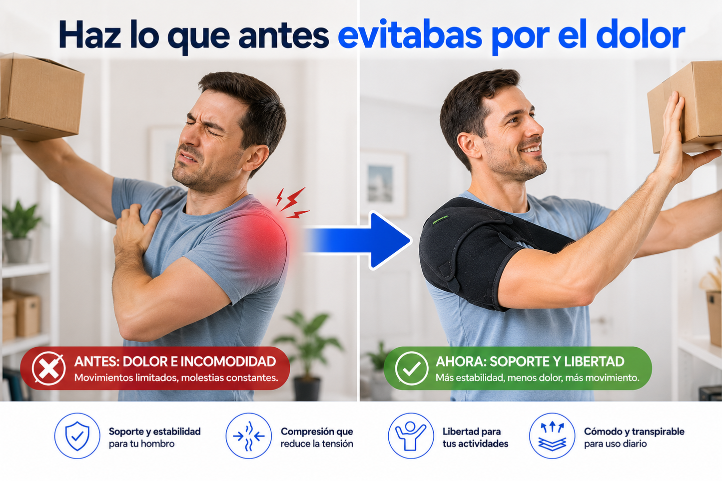 HombroFlex™ Vuelve a moverte con confianza.
