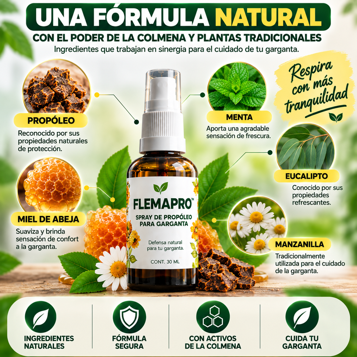 FLEMAPRO™ | SPRAY DE PROPÓLEO PARA GARGANTA