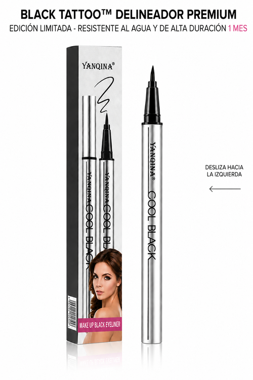 BLACK TATTOO™ DELINEADOR PREMIUM - EDICIÓN LIMITADA - RESISTENTE AL AGUA Y DE 1 MES DE DURACIÓN