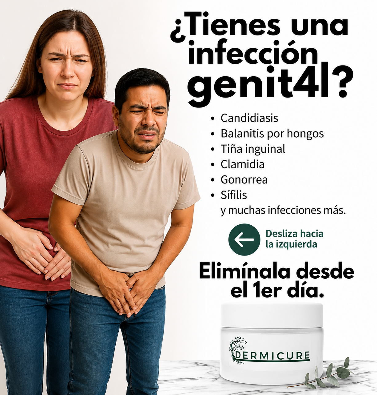 DERMICURE MEN - FÓRMULA POTENTE CURA INFECCIONES GENITALES