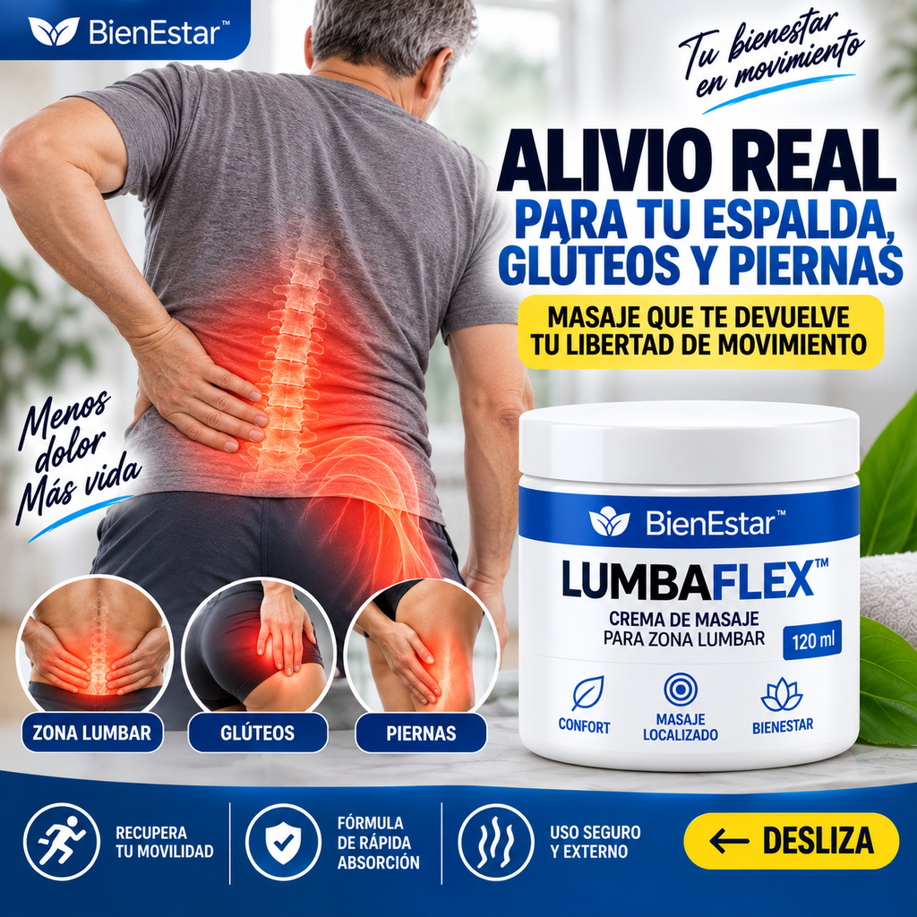 LUMBAFLEX™ | CREMA DE MASAJE PARA ZONA LUMBAR