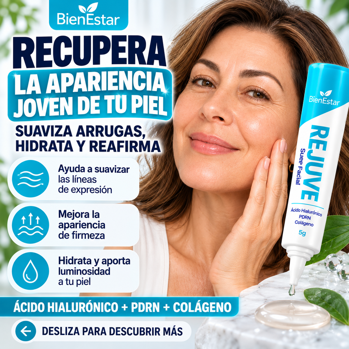 REJUVEX™ SUERO REAFIRMANTE Y REJUVENECEDOR FACIAL