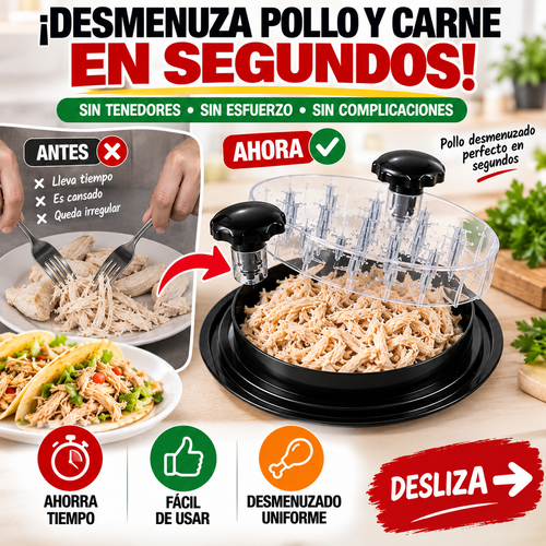 DESMECHAFÁCIL™ | Desmenuzador Manual de Pollo y Carne