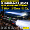 LINTERNA LED PROFESIONAL DE ALTA POTENCIA | ALCANCE DE 800 M + 12H DE DURACIÓN