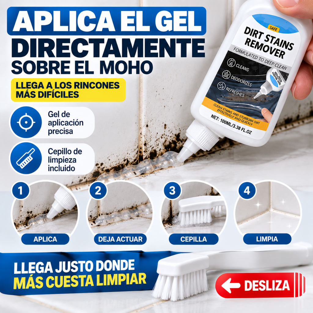 GEL PREMIUM REMOVEDOR DE MOHO + 🎁 CEPILLO INCLUIDO