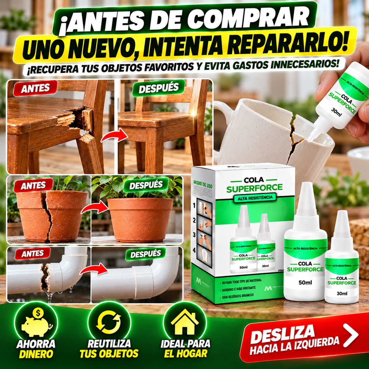 PEGAMENTO SUPERPOTENTE DE NUEVA GENERACIÓN PARA REPARACIONES DE ALTA RESISTENCIA