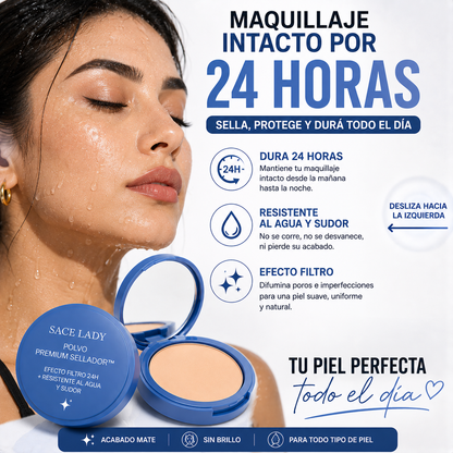 POLVO PREMIUM SELLADOR™ | EFECTO FILTRO 24H + RESISTENTE AL SUDOR Y AGUA