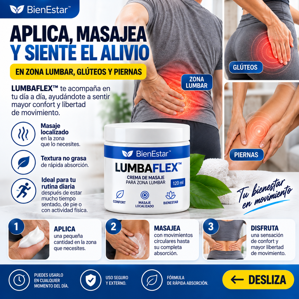 LUMBAFLEX™ | CREMA DE MASAJE PARA ZONA LUMBAR