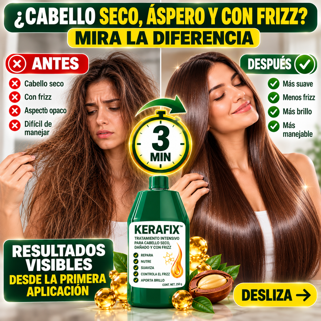 KERAFIX™ TRATAMIENTO INTENSIVO DE ACCIÓN INSTANTÁNEA PARA CABELLO SECO, DAÑADO Y CON FRIZZ