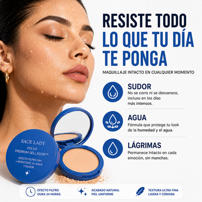 POLVO PREMIUM SELLADOR™ | EFECTO FILTRO 24H + RESISTENTE AL SUDOR Y AGUA