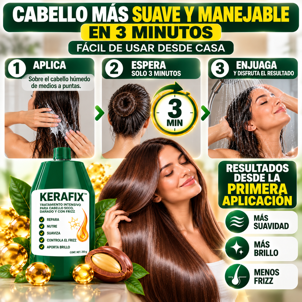 KERAFIX™ TRATAMIENTO INTENSIVO DE ACCIÓN INSTANTÁNEA PARA CABELLO SECO, DAÑADO Y CON FRIZZ