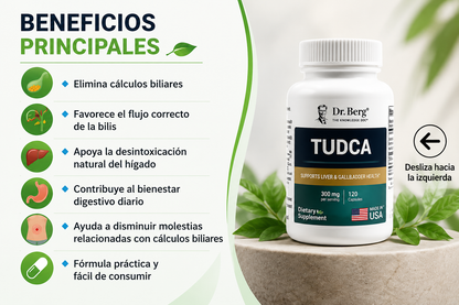 TUDCA - ADIÓS CÁLCULOS BILIARES Y AL HÍGADO GRASO Y A LAS MOLESTIAS DESPUÉS DE COMER