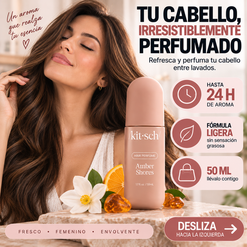 AMBER SHORES | PERFUME CAPILAR FEMENINO DE 24 HORAS DE DURACIÓN