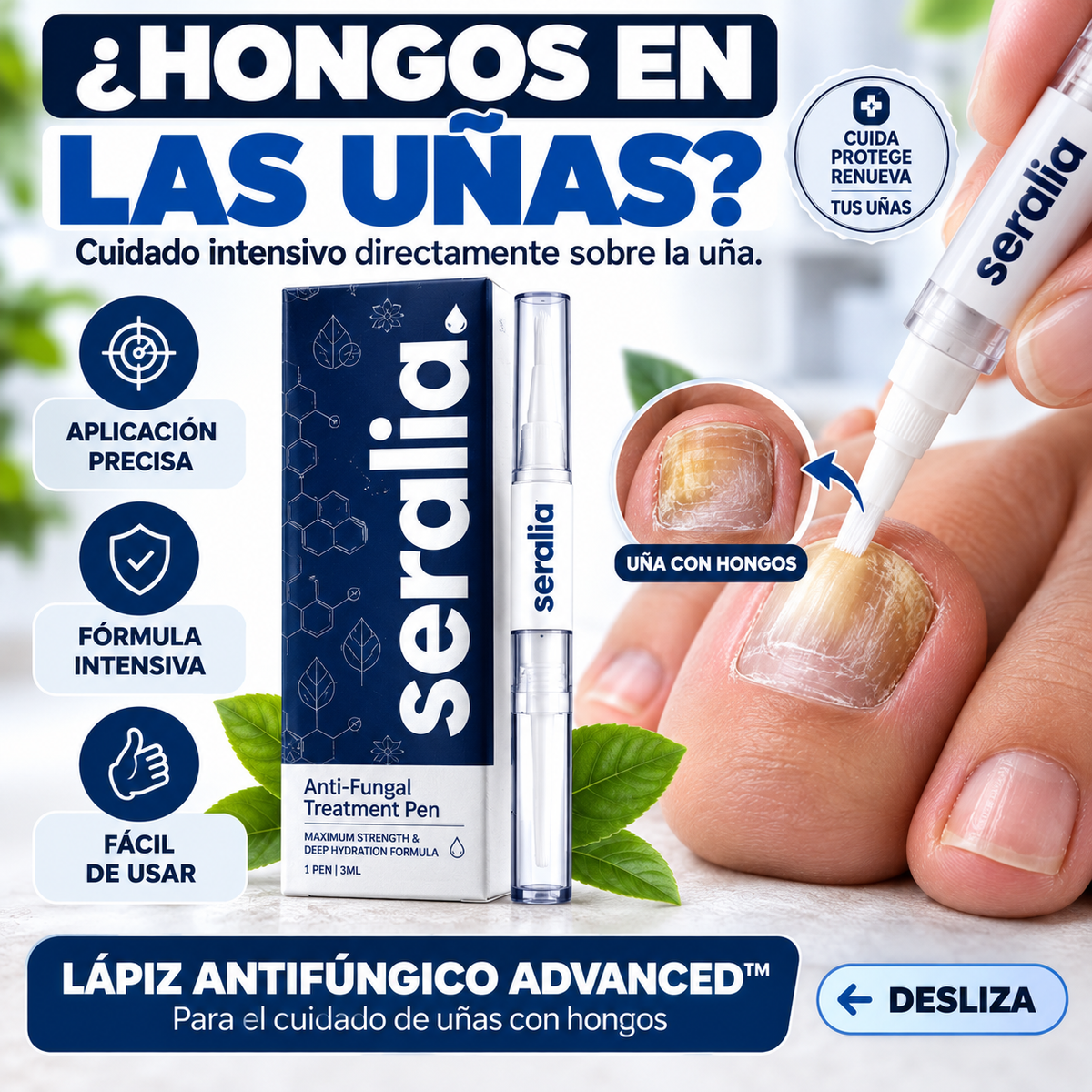 LÁPIZ ANTIFÚNGICO ADVANCED™ | PARA EL CUIDADO DE UÑAS CON HONGOS - FÓRMULA INTENSIVA