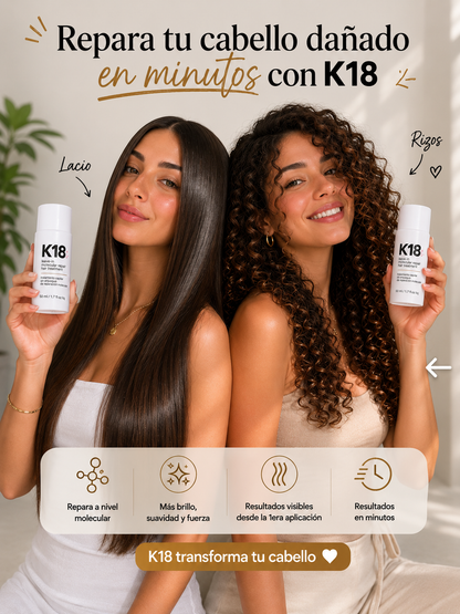 K18 SÉRUM REPARADOR MOLECULAR - Repara tu cabello en 4 minutos