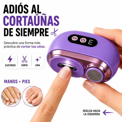 CORTAÚÑAS PREMIUM ELÉCTRICO 2 EN 1  | CORTE + LIMADO FÁCIL Y SEGURO