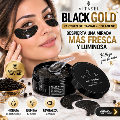 BLACK GOLD™ | PARCHES DE CAVIAR + COLÁGENO PARA EL CONTORNO DE OJOS