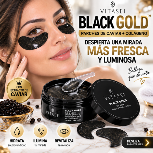 BLACK GOLD™ | PARCHES DE CAVIAR + COLÁGENO PARA EL CONTORNO DE OJOS