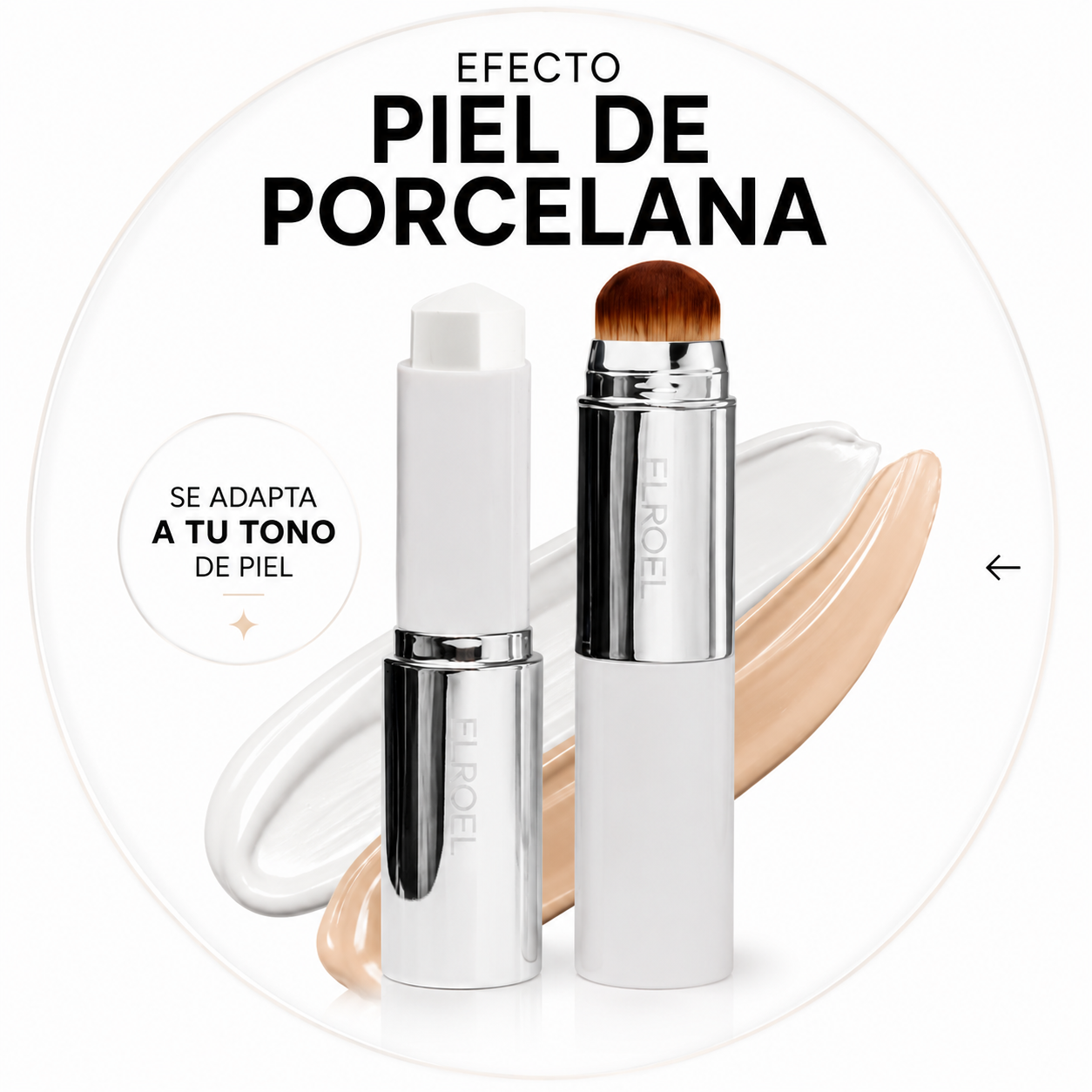 BASE INTELIGENTE ADAPTABLE AL TONO DE PIEL - PIEL DE PORCELANA INSTANTÁNEA
