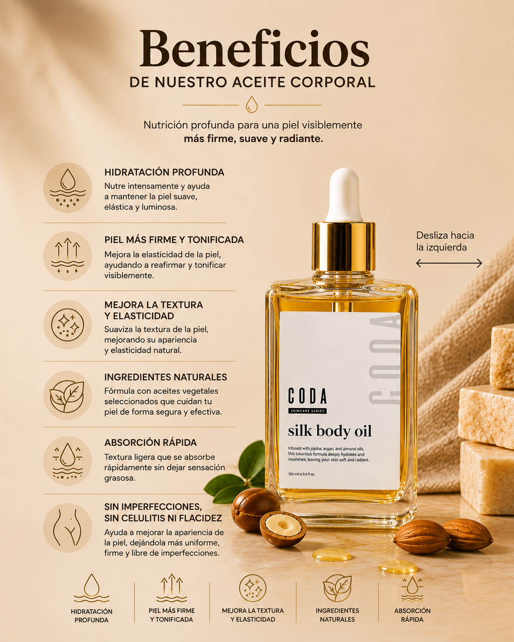 LUMINAL OIL GODA™ Aceite corporal de seda para una piel más radiante