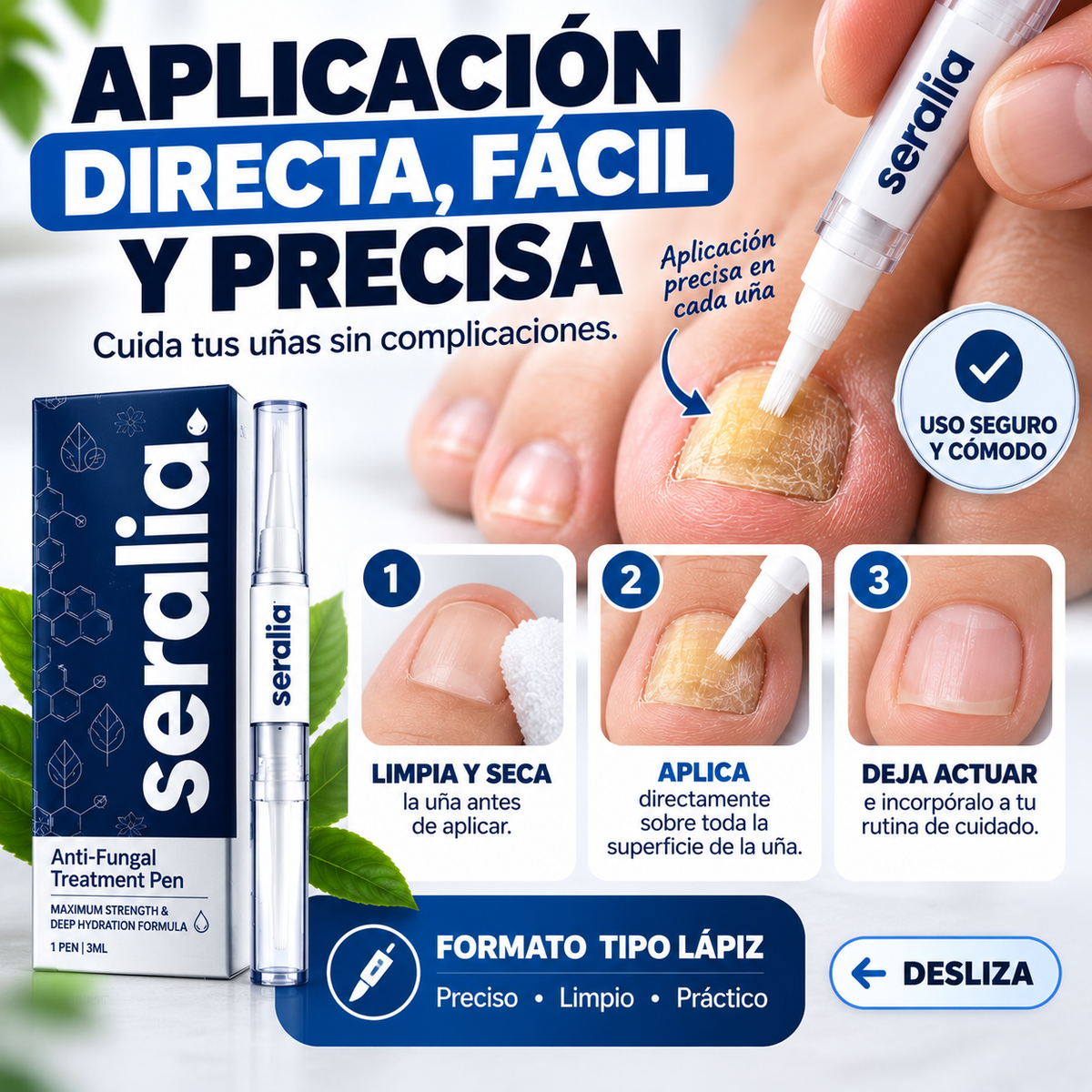 LÁPIZ ANTIFÚNGICO ADVANCED™ | PARA EL CUIDADO DE UÑAS CON HONGOS - FÓRMULA INTENSIVA