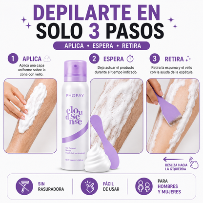 DepilaFácil™ ESPUMA DEPILADORA PARA UNA FORMA MÁS FACIL DE DEPILARTE