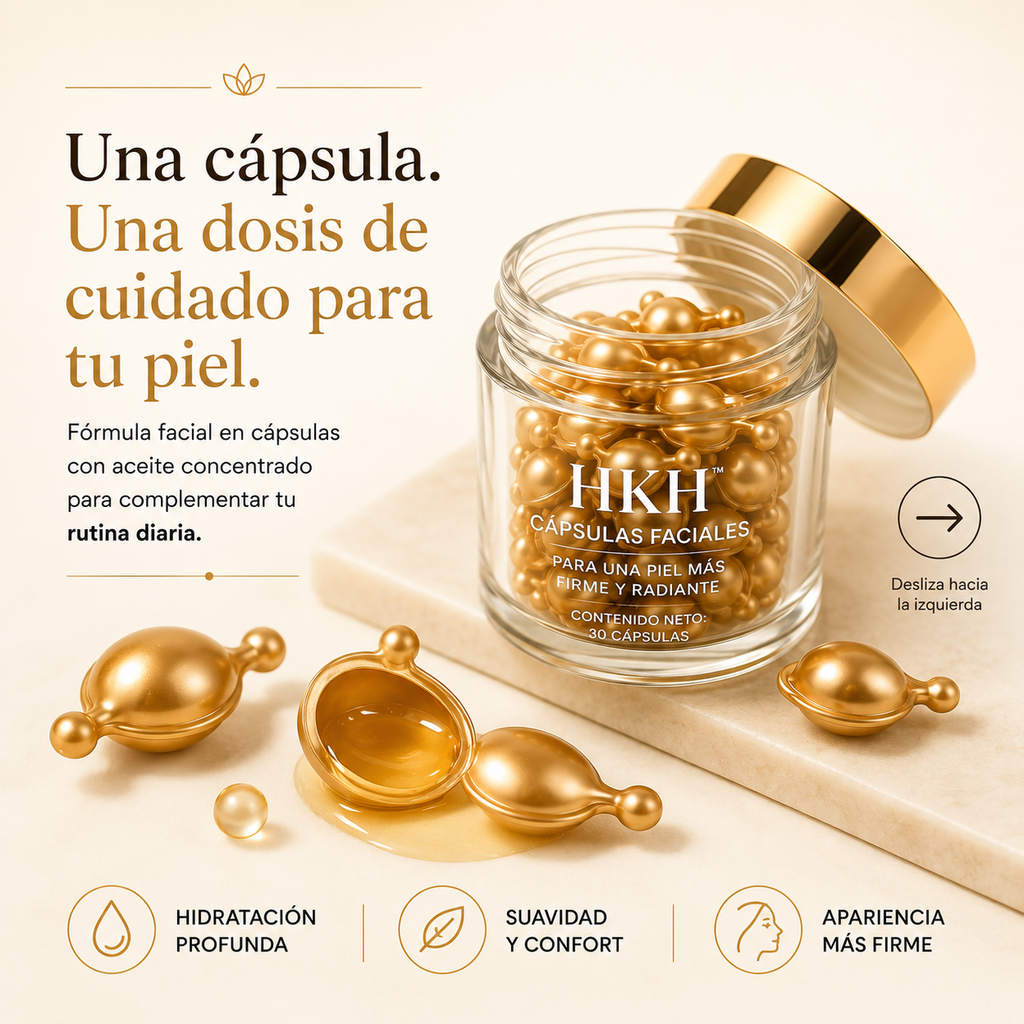 HKH™ - CÁPSULAS FACIALES PARA UNA PIEL MÁS FIRME Y RADIANTE
