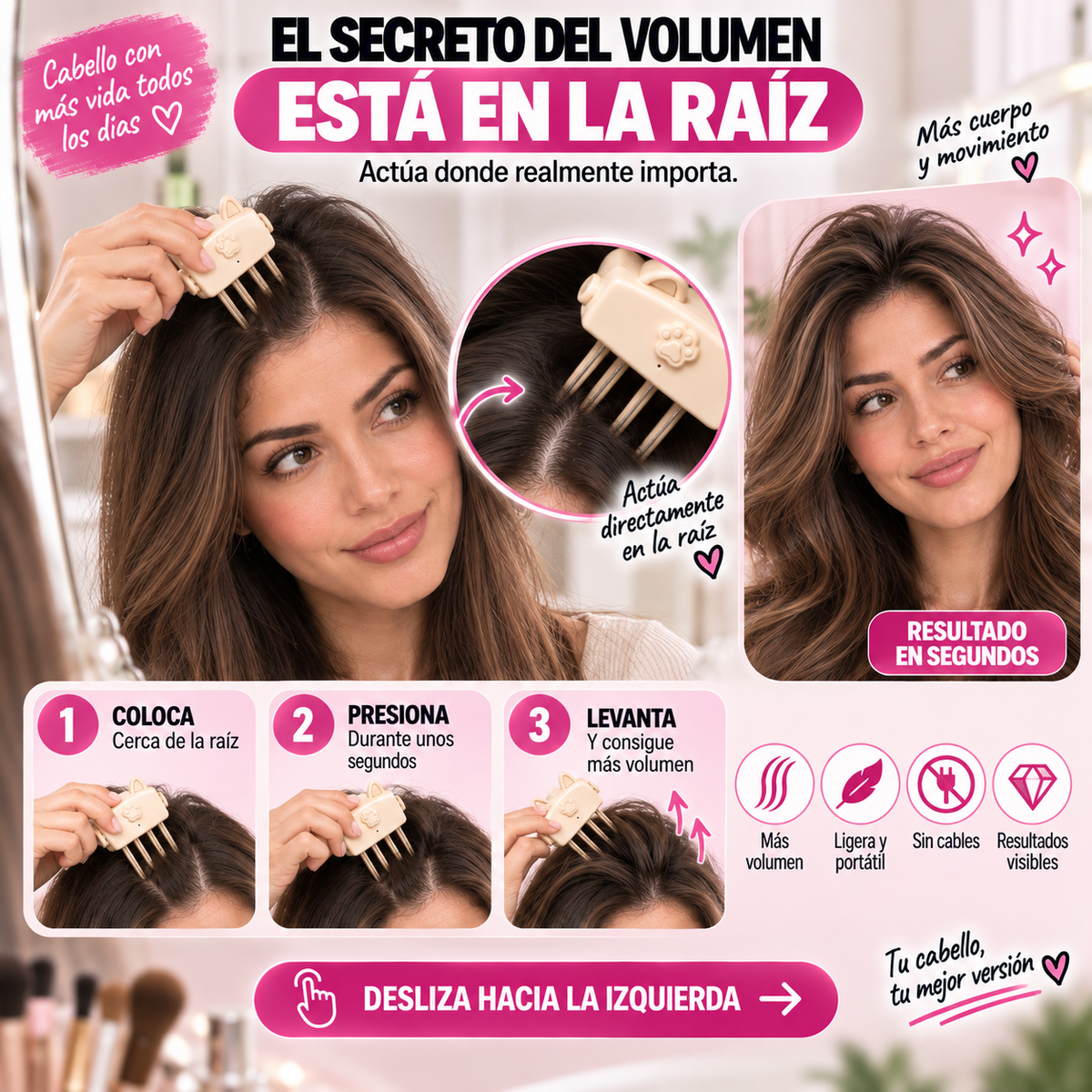VOLUMAX™ — Pinza Térmica Voluminizadora para cabello