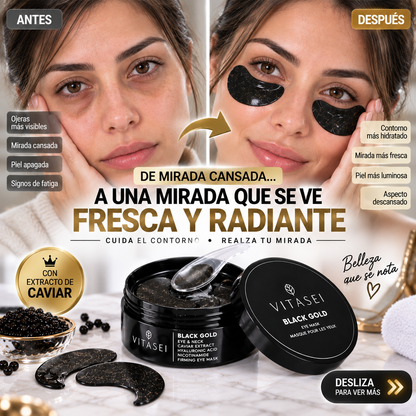 BLACK GOLD™ | PARCHES DE CAVIAR + COLÁGENO PARA EL CONTORNO DE OJOS