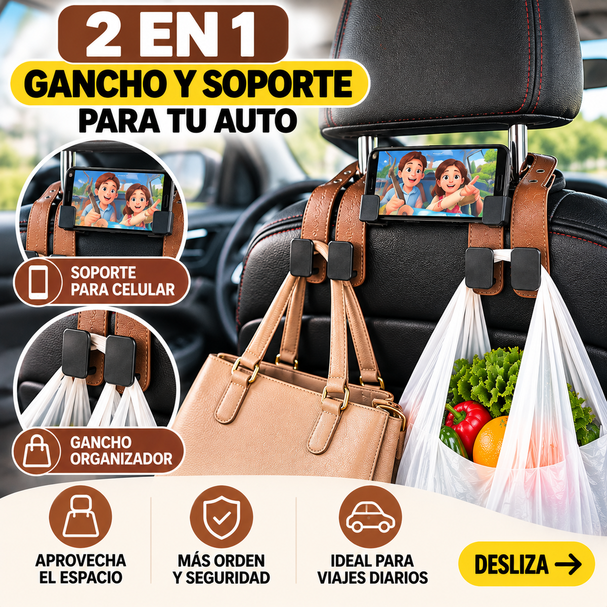 AUTOHOOK PRO™ | ORGANIZADOR MULTIFUNCIÓN PARA AUTO