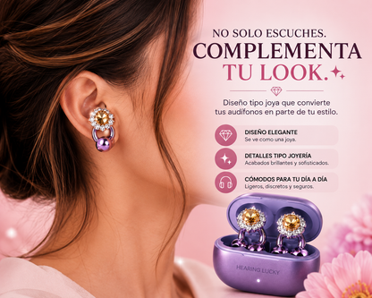HEARING LUCKY™ AUDÍFONOS QUE PARECEN JOYAS - Tecnología que complementa tu estilo.
