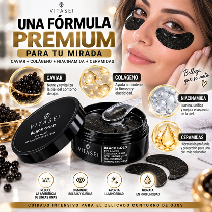 BLACK GOLD™ | PARCHES DE CAVIAR + COLÁGENO PARA EL CONTORNO DE OJOS