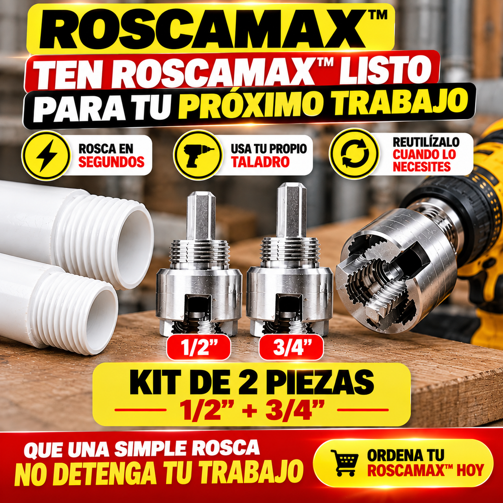 ROSCAMAX™ | Kit de Roscado Rápido para PVC