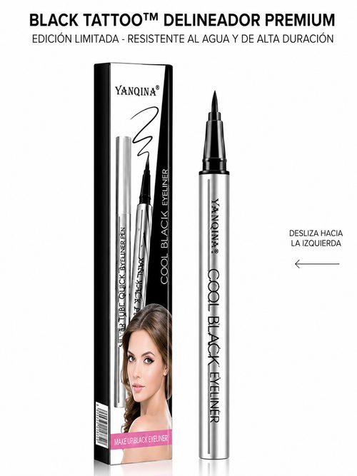 BLACK TATTOO™ DELINEADOR PREMIUM - EDICIÓN LIMITADA - RESISTENTE AL AGUA Y DE ALTA DURACIÓN