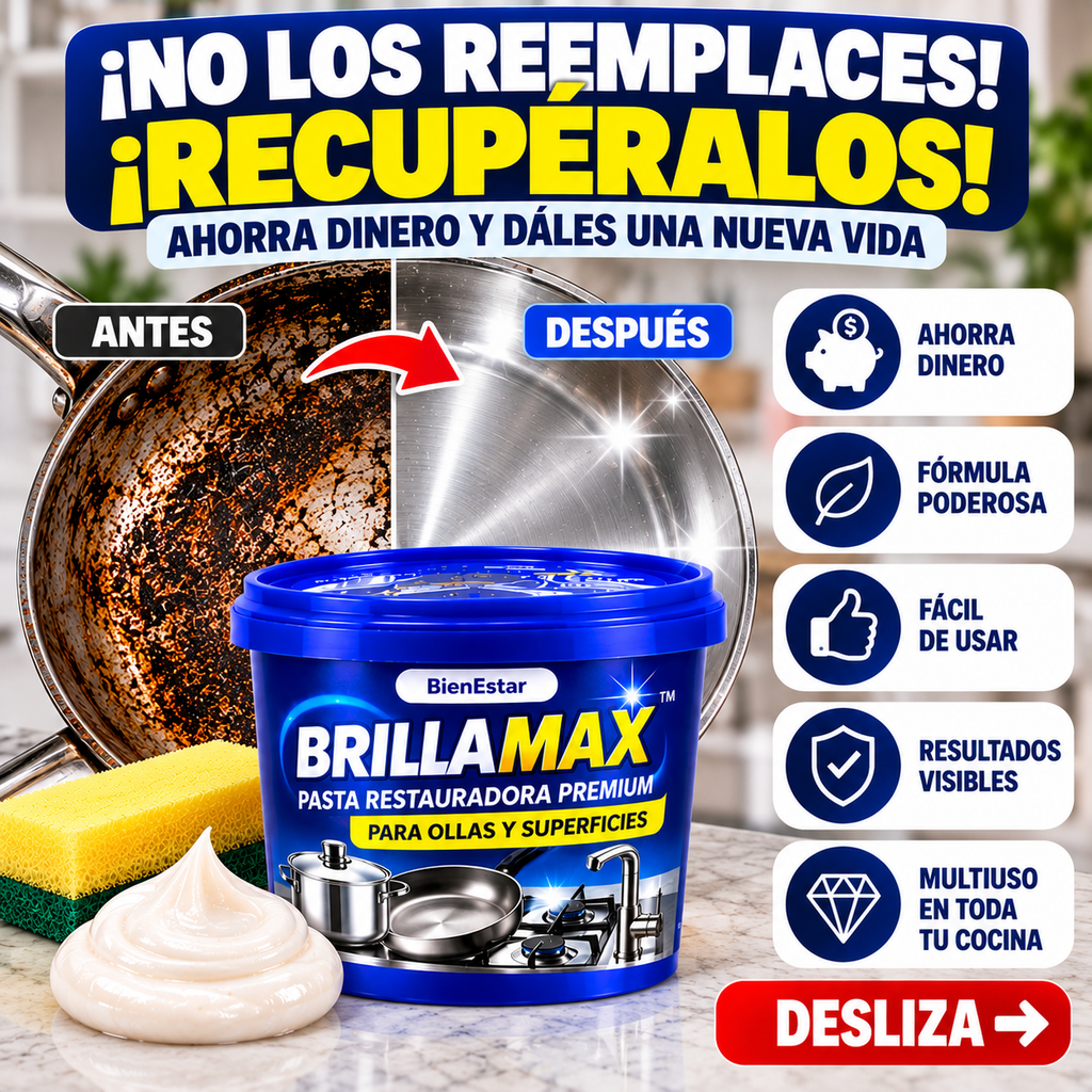 BRILLAMAX™ | PASTA RESTAURADORA PREMIUM PARA OLLAS Y SUPERFICIES