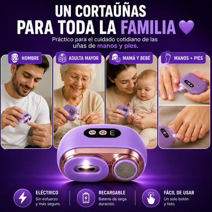 CORTAÚÑAS PREMIUM ELÉCTRICO 2 EN 1  | CORTE + LIMADO FÁCIL Y SEGURO