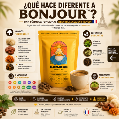BONJOUR™ CAFÉ PREMIUM CON HONGOS FUNCIONALES