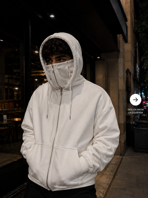 POLERA NINJA OVERSIZE™ - CON CUBRE ROSTRO Y CAPUCHA INTEGRADA