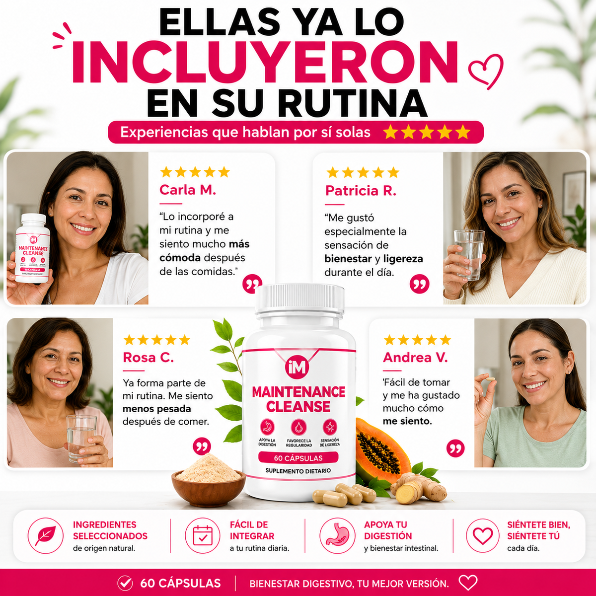 CÁPSULAS PARA APOYAR LA HINCHAZÓN ABDOMINAL Y LIGEREZA DIGESTIVA
